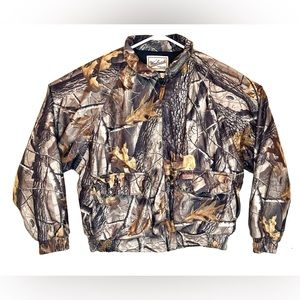 Woolrich Camouflage Hunting Jacket Mens Sz Medium Outdoor Guide Collection Camo